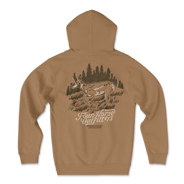 Four Horse Pronghorn Antelope Hoodie